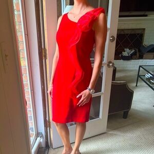 Elegant Red Sleeveless Dress
